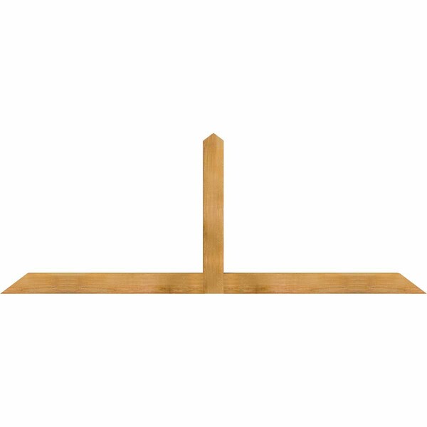 Ekena Millwork Portland Rough Sawn Timber Gable Bracket, Western Red Cedar, 84"W x 31"H x 4"D x 4"F, 9/12 Pitch GBW084X31X0404POR00RWR - main
